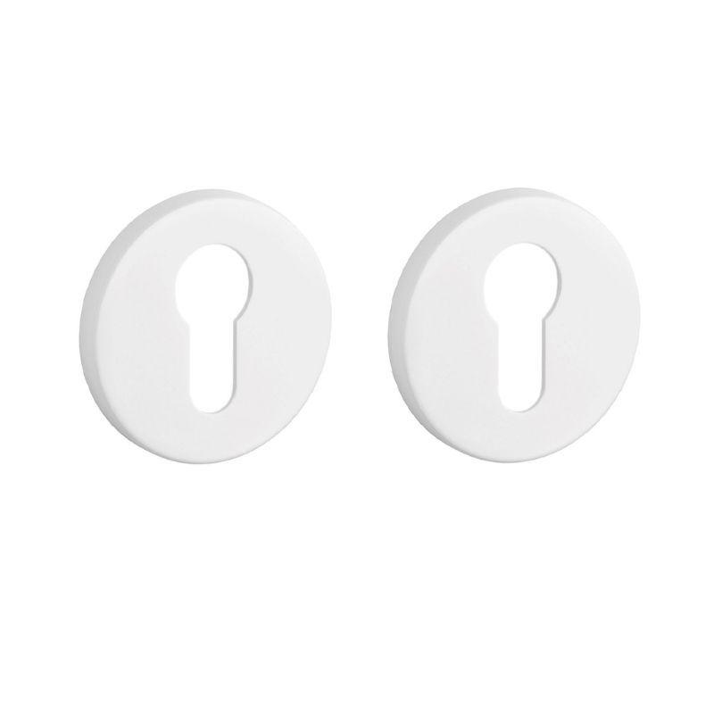 Paire de rosaces pour cylindre R 7S blanc mat Aprile