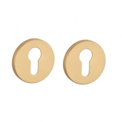 Paire de rosaces pour cylindre R 7S or mat Aprile