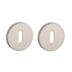 Paire de rosaces pour clé L R 7S nickel mat Aprile
