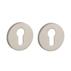 Paire de rosaces pour cylindre R 7S nickel mat Aprile