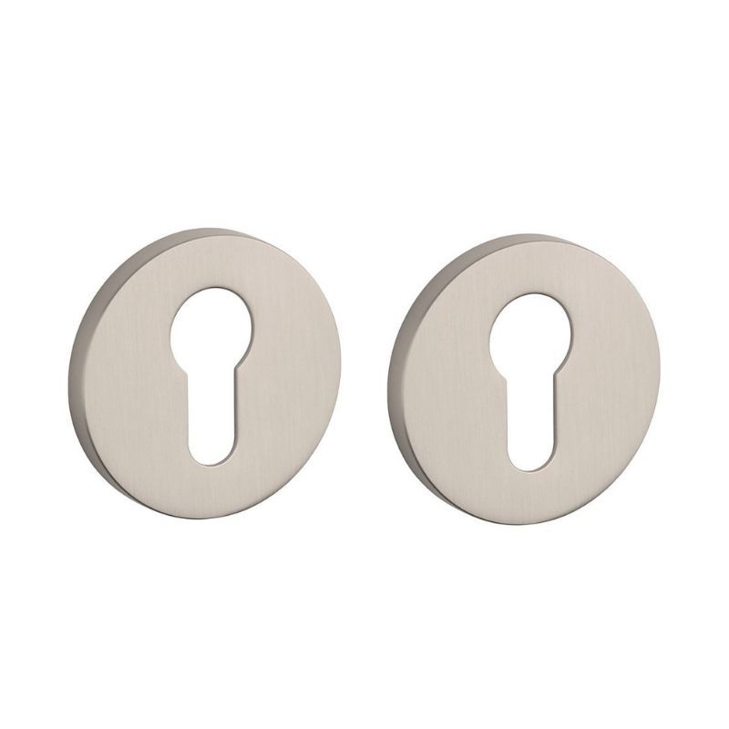 Paire de rosaces pour cylindre R 7S nickel mat Aprile