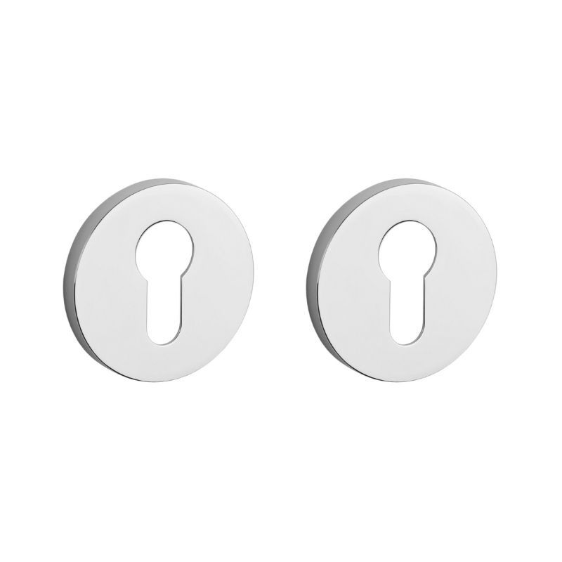 Paire de rosaces pour cylindre R 7S chrome poli Aprile