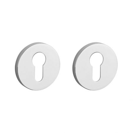 Paire de rosaces pour cylindre R 7S chrome poli Aprile