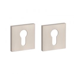 Paire de rosaces pour cylindre Q 7S nickel mat Aprile