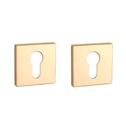 Paire de rosaces pour cylindre Q 7S or poli Aprile