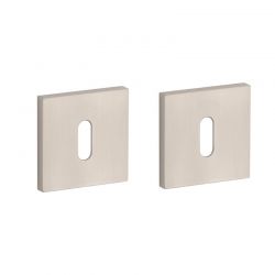 Paire de rosaces pour clé L Q 7S nickel mat Aprile