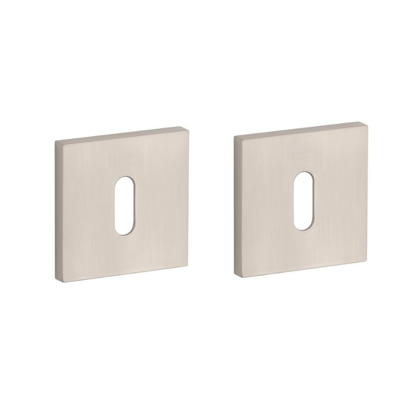 Paire de rosaces pour clé L Q 7S nickel mat Aprile