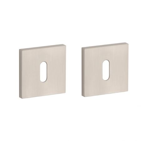 Paire de rosaces pour clé L Q 7S nickel mat Aprile