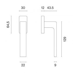 Poignée de fenêtre Sulla graphite