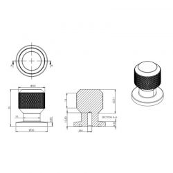 Meubelknop MANOR Round antiek messing Furnipart