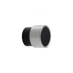 Meubelknop RADIO MINI zwart gebeitst / RVS-look Furnipart