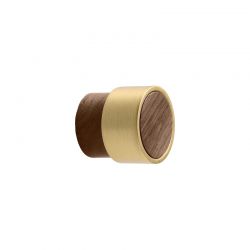Meubelknop RADIO MINI noyer / zink gelakt / geborsteld goud Furnipart