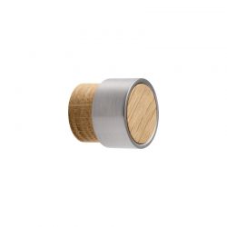 Meubelknop RADIO MINI gelakt eiken / RVS-look Furnipart