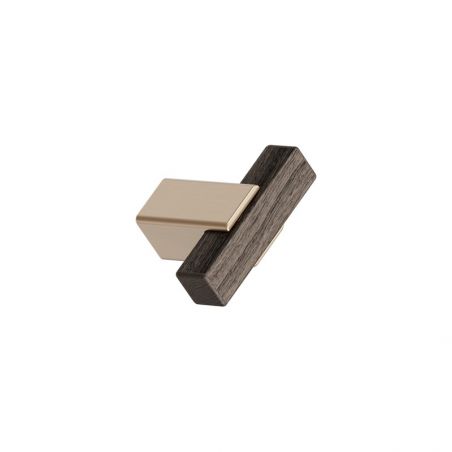 Meubelknop SEGMENT donkerbruin / geborsteld messing Furnipart