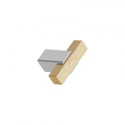 Bouton de meuble SEGMENT Chêne verni/Finition inox Furnipart