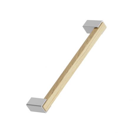 Meubelgreep SEGMENT gelakt eiken / RVS-look Furnipart