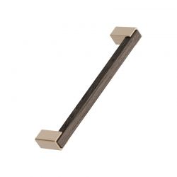 Poignée de meuble SEGMENT Marron foncé/ Laiton brossé Furnipart