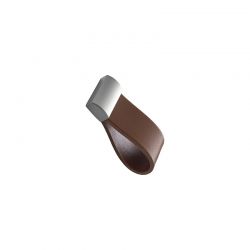Meubelknop STRAP cognac / rVS-look Furnipart