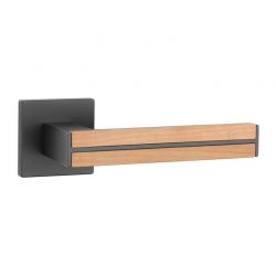 Poignée de porte Imperata noir mat et brun
