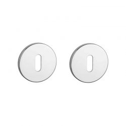 Paire de rosaces pour clé L R 5S chrome poli Aprile