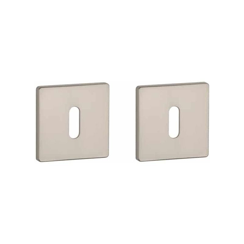Paire de rosaces pour clé L Q 5S nickel mat Aprile