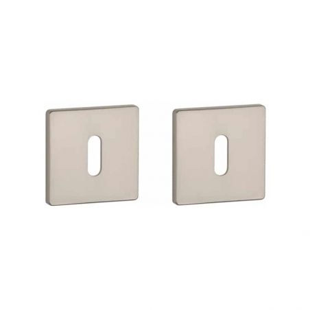 Paire de rosaces pour clé L Q 5S nickel mat Aprile