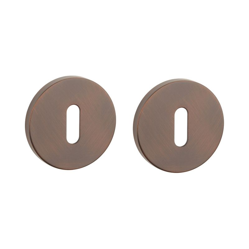 Paire de rosaces pour clé L R 7S bronze foncé Aprile
