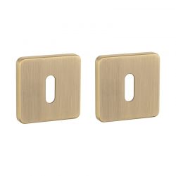 Paire de rosaces pour clé L QS 7S patine antique Aprile