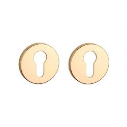 Paire de rosaces pour cylindre R 7S or poli Aprile