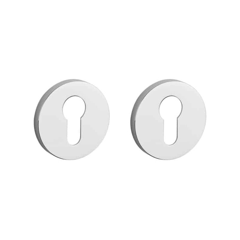 Paire de rosaces pour cylindre R 7S chrome poli Aprile