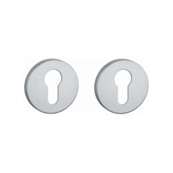 Paire de rosaces pour cylindre R 7S chrome satiné Aprile