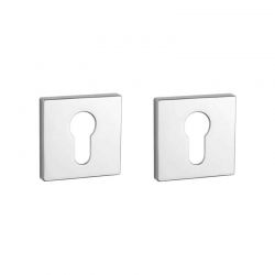 Paire de rosaces pour cylindre Q 7S chrome poli Aprile