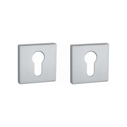 Paire de rosaces pour cylindre Q 7S chrome satiné Aprile