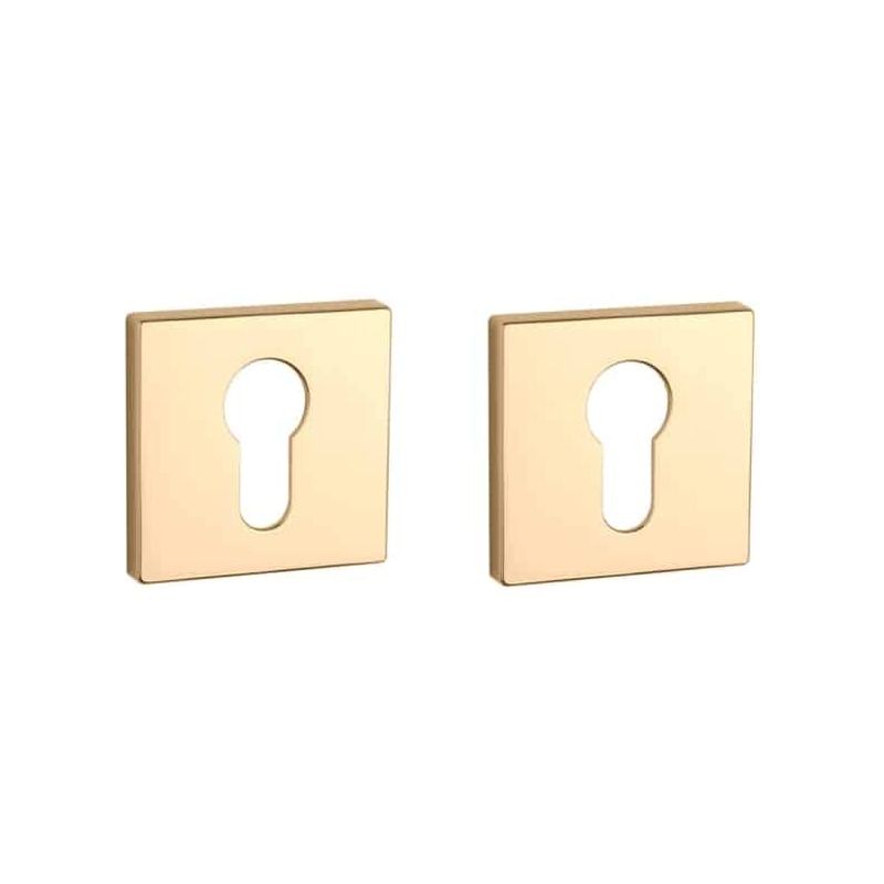 Paire de rosaces pour cylindre Q 7S or poli Aprile