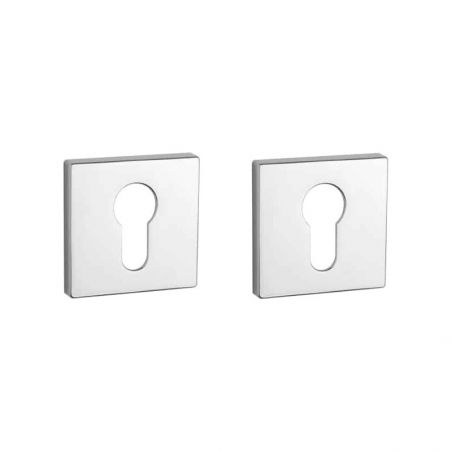 Paire de rosaces pour cylindre QRT 7S chrome poli Aprile