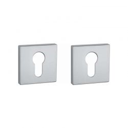 Paire de rosaces pour cylindre QRT 7S chrome satiné Aprile