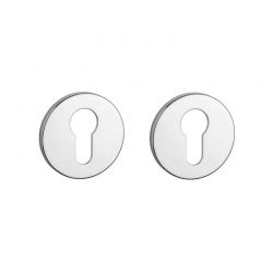 Paar cilinderrozetten R 5S gepolijst chroom Aprile