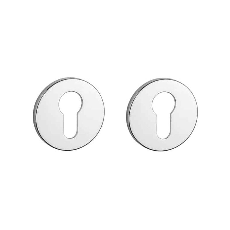 Paire de rosaces pour cylindre R 5S chrome poli Aprile