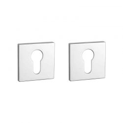 Paire de rosaces pour cylindre Q 5S chrome poli Aprile