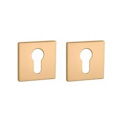 Paire de rosaces pour cylindre Q 5S or mat Aprile