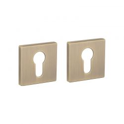 Paar cilinderrozetten Q 7S antiek messing Aprile