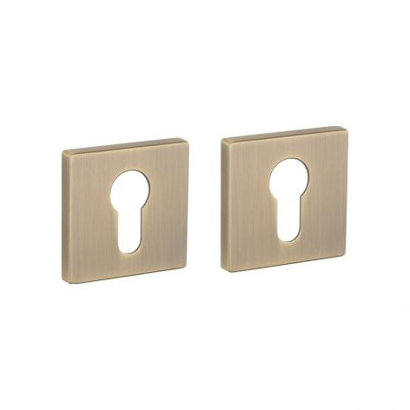 Paire de rosaces pour cylindre Q 7S laiton antique Aprile