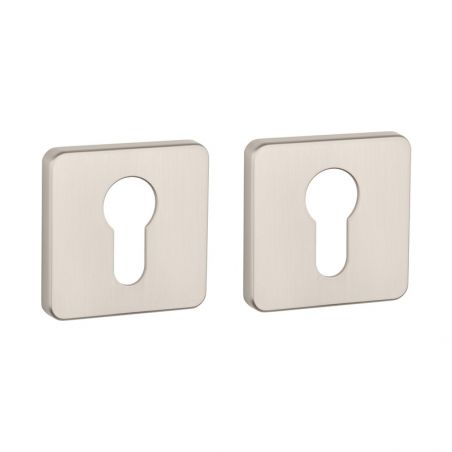 Paire de rosaces pour cylindre QS 7S nickel mat Aprile
