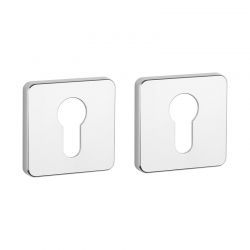 Paire de rosaces pour cylindre QS 7S chrome poli Aprile