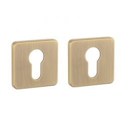 Paire de rosaces pour cylindre QS 7S patine antique Aprile