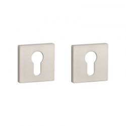 Paire de rosaces pour cylindre QRT 7S nickel mat Aprile
