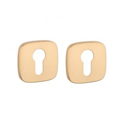 Paar cilinderrozetten QR 7S mat goud Aprile