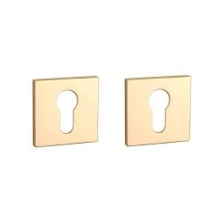 Paire de rosaces pour cylindre Q 7S or poli Aprile