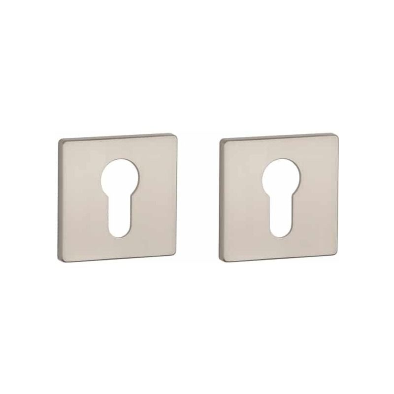 Paire de rosaces pour cylindre Q 7S nickel mat Aprile