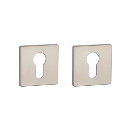 Paire de rosaces pour cylindre Q 7S nickel mat Aprile
